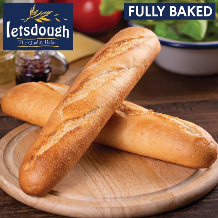 MASLetsdough Fully Baked Demi Baguettes (27cm)-30 x 125g-Food