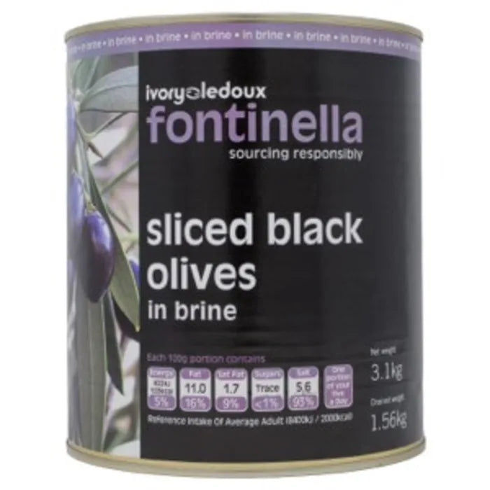 Sliced Black Olives-(Tin)-1xA10-Food