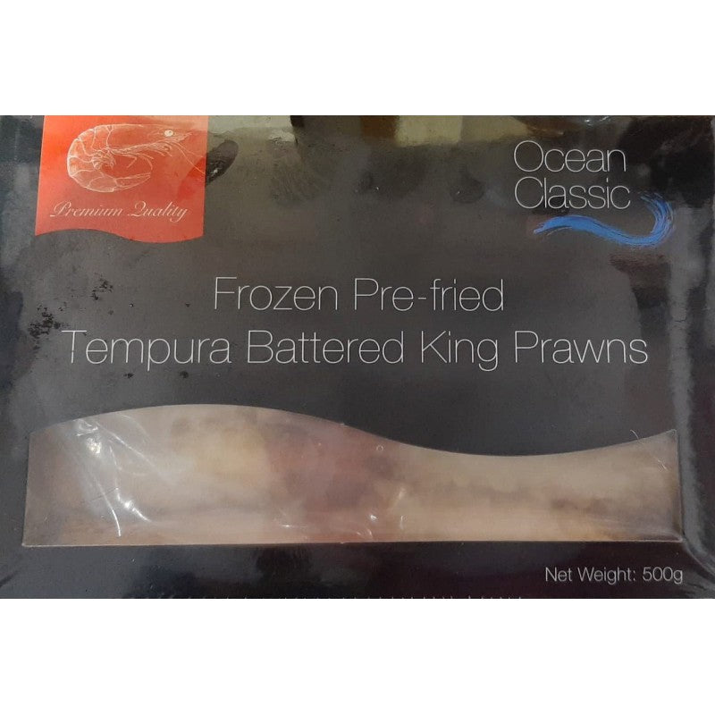 MASFrozen Pre-Fried Tempura Battered King Prawns 500g-Fd