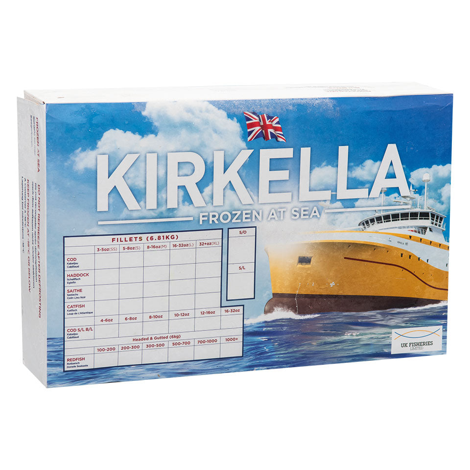 MASMSC Kirkella Skinless PBI Cod Fillets (8-16oz) 3x6.81kg-Food
