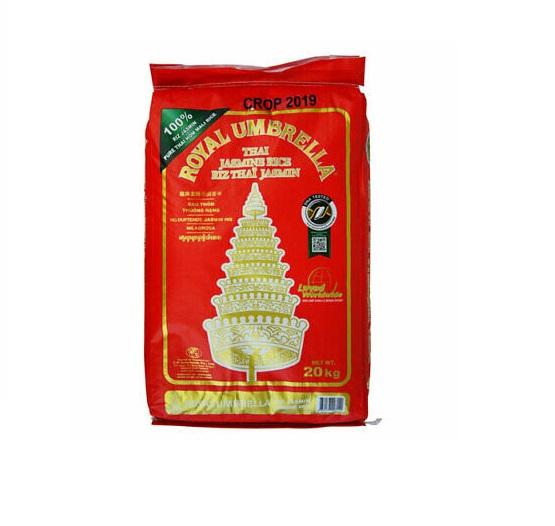 Royal Umbrella Thai Jasmine Rice 20Kg Box of 1