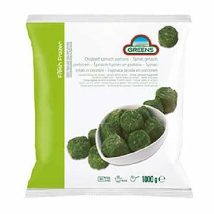 MASGreens Frozen Chopped Spinach Portions (Bags)-1x1kg-Food