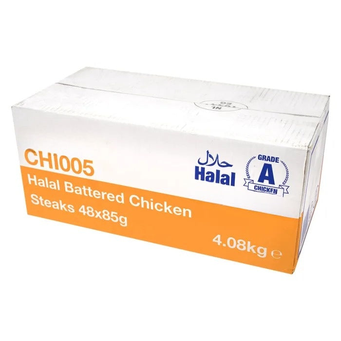 MASHalal Battered Chicken Steaks-48x85g-Food