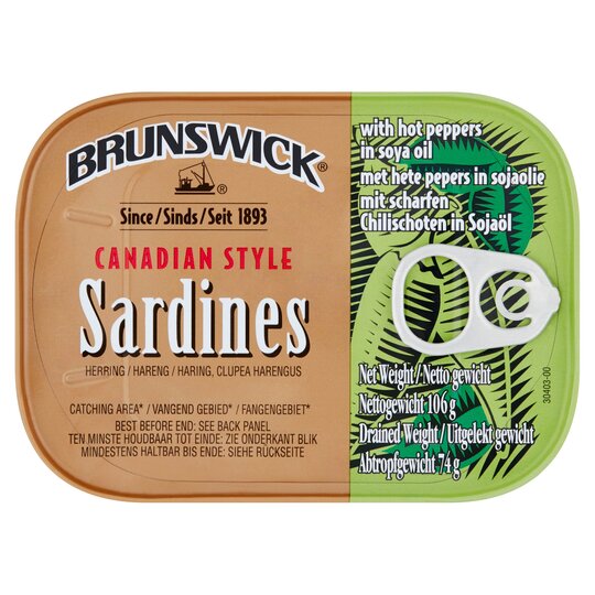 MASBrunswick Sardines With Hot Peppers 106g-Fd