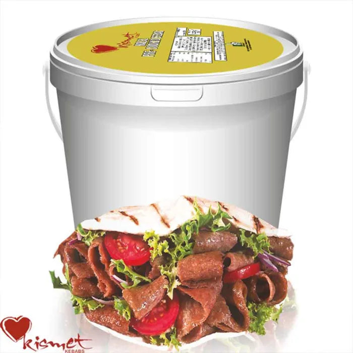 Kismet Premium Halal Cooked & Cut Doner Kebab (Bucket) 1 x 2kg