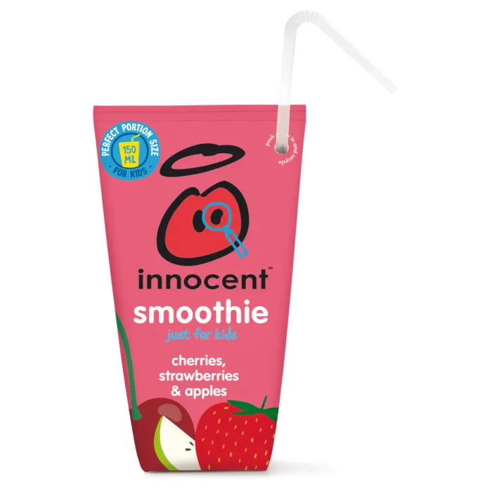MASInnocent Cherries, Strawberries & Apples Smoothie For Kids 16 x 150ml-Food