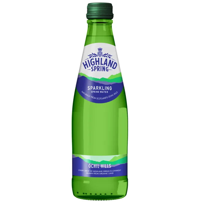 Highland Spring Sparkling Water (Glass) 24 x 330ml