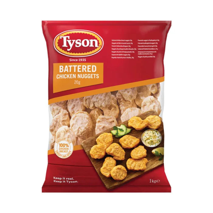 Tyson Halal Battered Chicken Nuggets-3x1kg-Food Frozen Chicken Asetena Pa