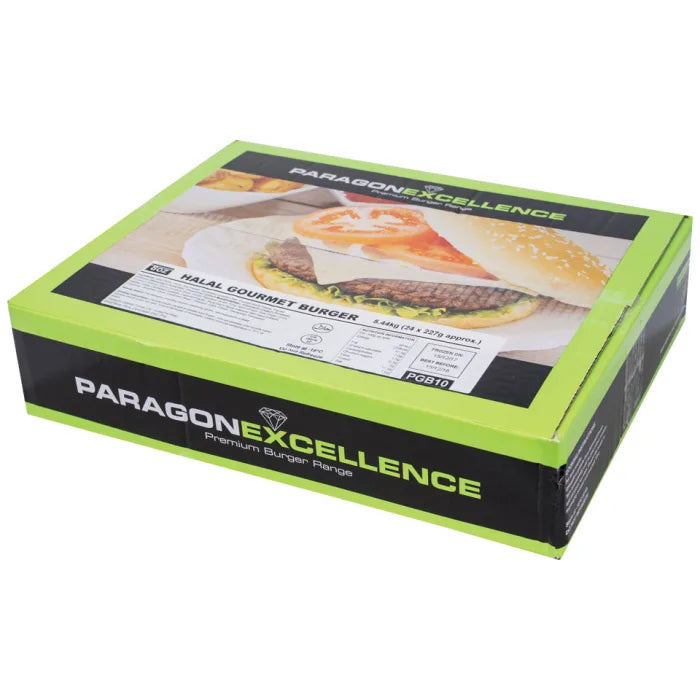MASParagon Handmade Style Gourmet Halal Burger (8oz) 24 x 227g-Food