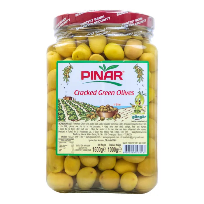 MASPinar Cracked Green Olives-1000g-Food