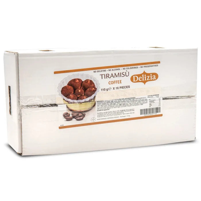 MASDelizia Coffee Tiramisu Portions (Alcohol-Free) 16 x 110g-Food
