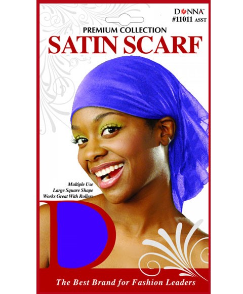 PREMIUM COLLECTION SATIN SCARF 11011 ASST  Color Assorted Durags and Caps Asetena Pa 