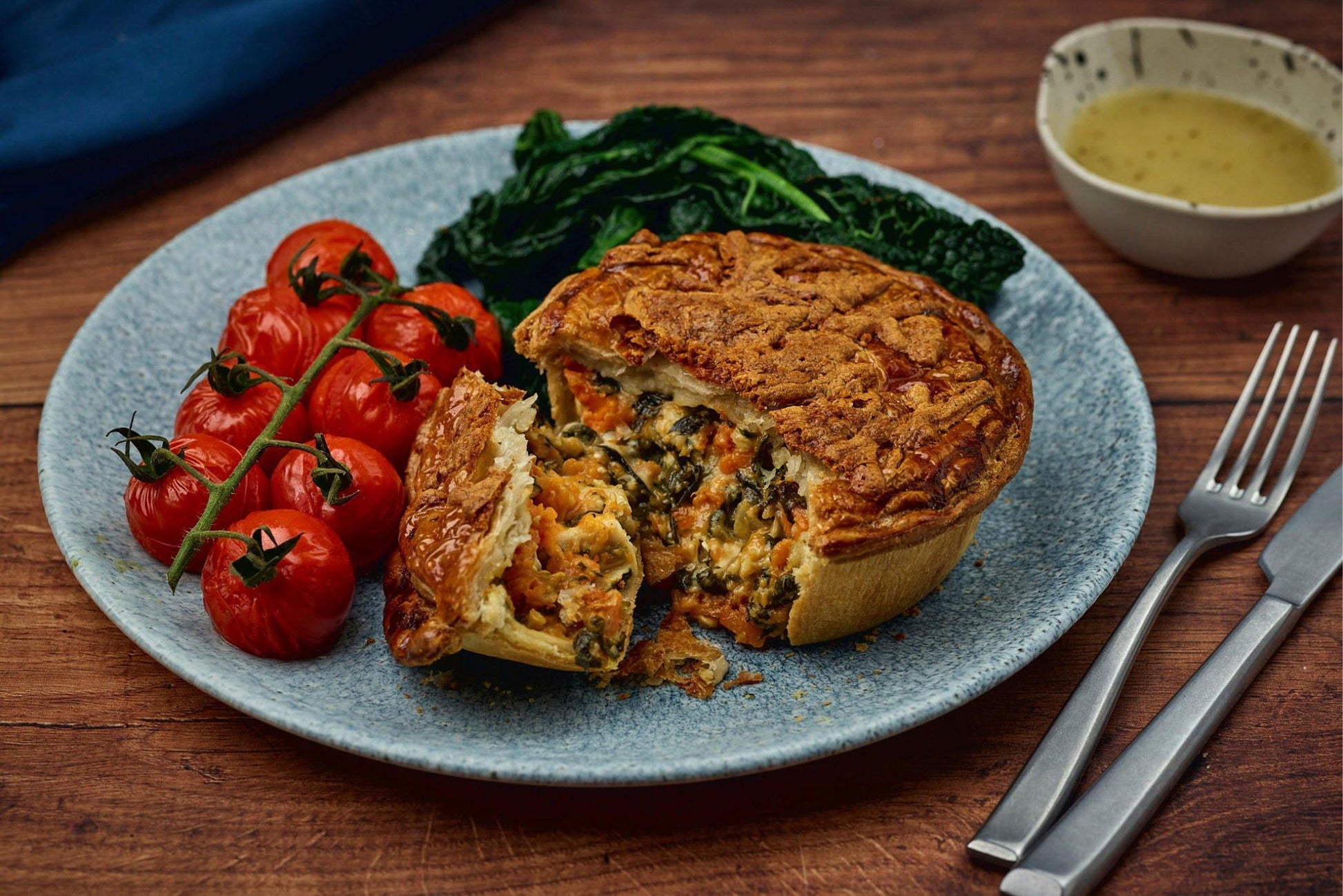 Phat Sweet Potato, Spinach & Goats Cheese Pie 12 x 285g Ready Meals Asetena Pa 