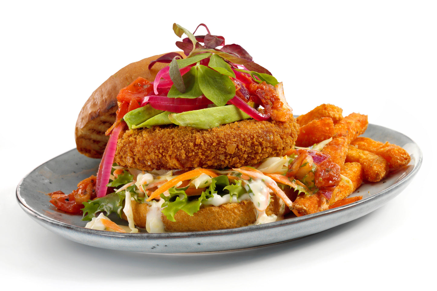 Brakes Plant-Based Chicken Style Burger 20 x 115g Ready Meals Asetena Pa 