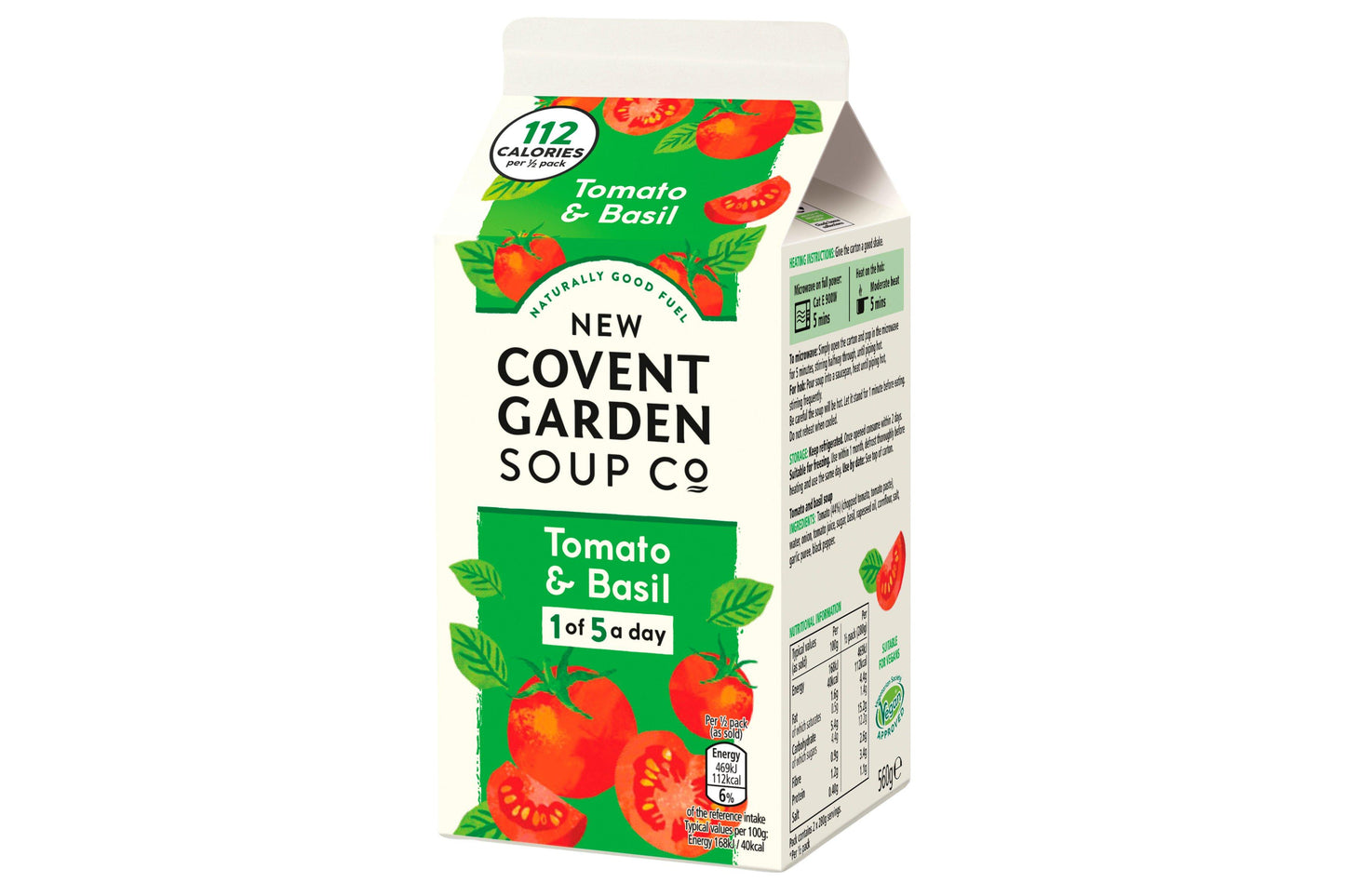New Covent Garden Soup Co. Tomato & Basil 560g 1 x 560g Ready Meals Asetena Pa 