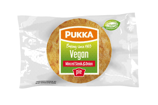 Pukka Wrapped & Baked Vegan Mince Steak & Onion Pie 1 x 12 Ready Meals Asetena Pa 