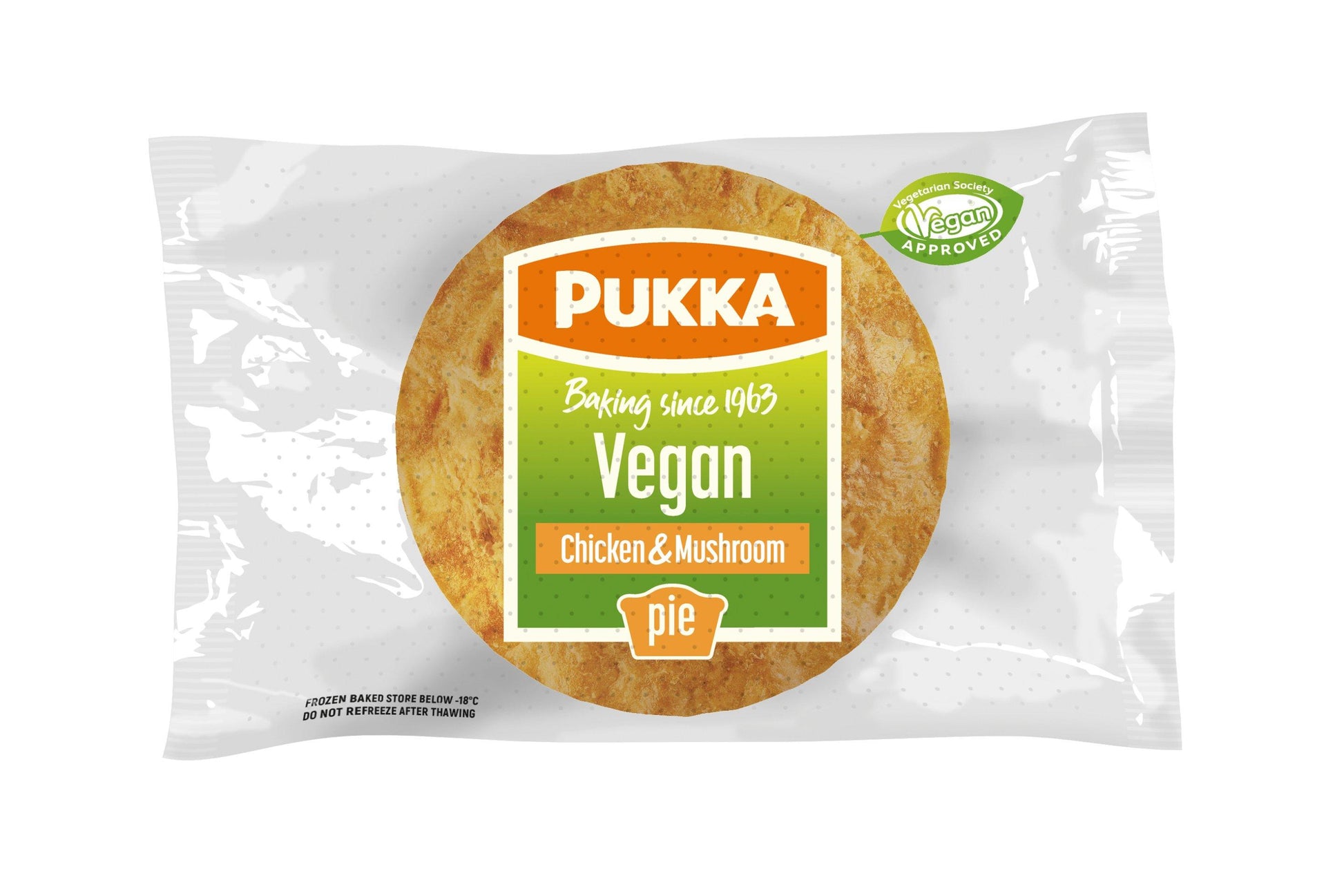 Pukka Wrapped & Baked Vegan Chicken & Mushroom Pie 1 x 12 Ready Meals Asetena Pa 