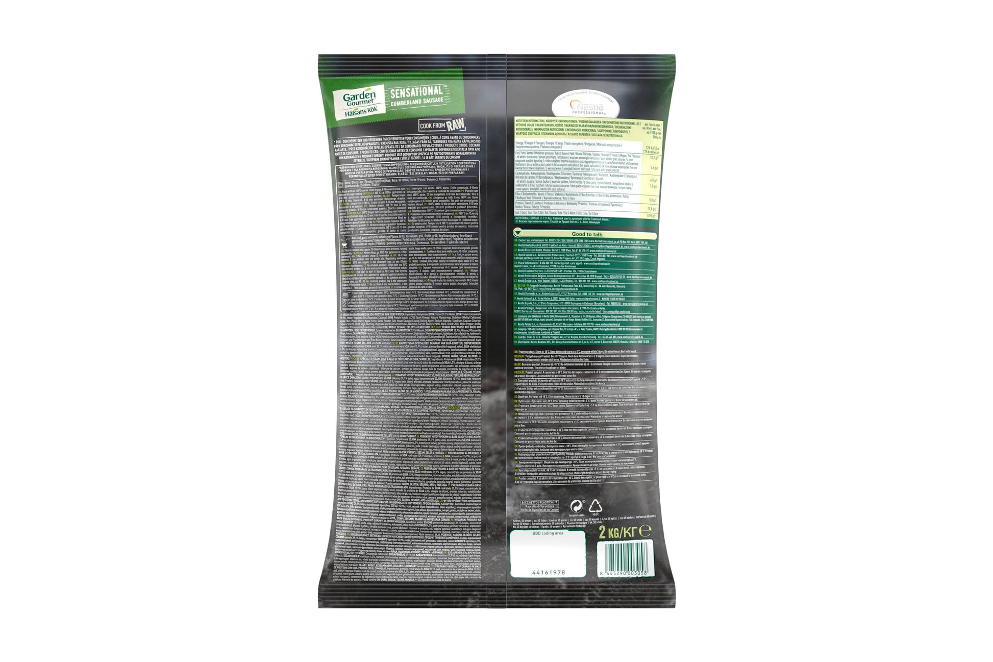Garden Gourmet® Sensational™ Cumberland Sausage 1 x 2kg Ready Meals Asetena Pa 