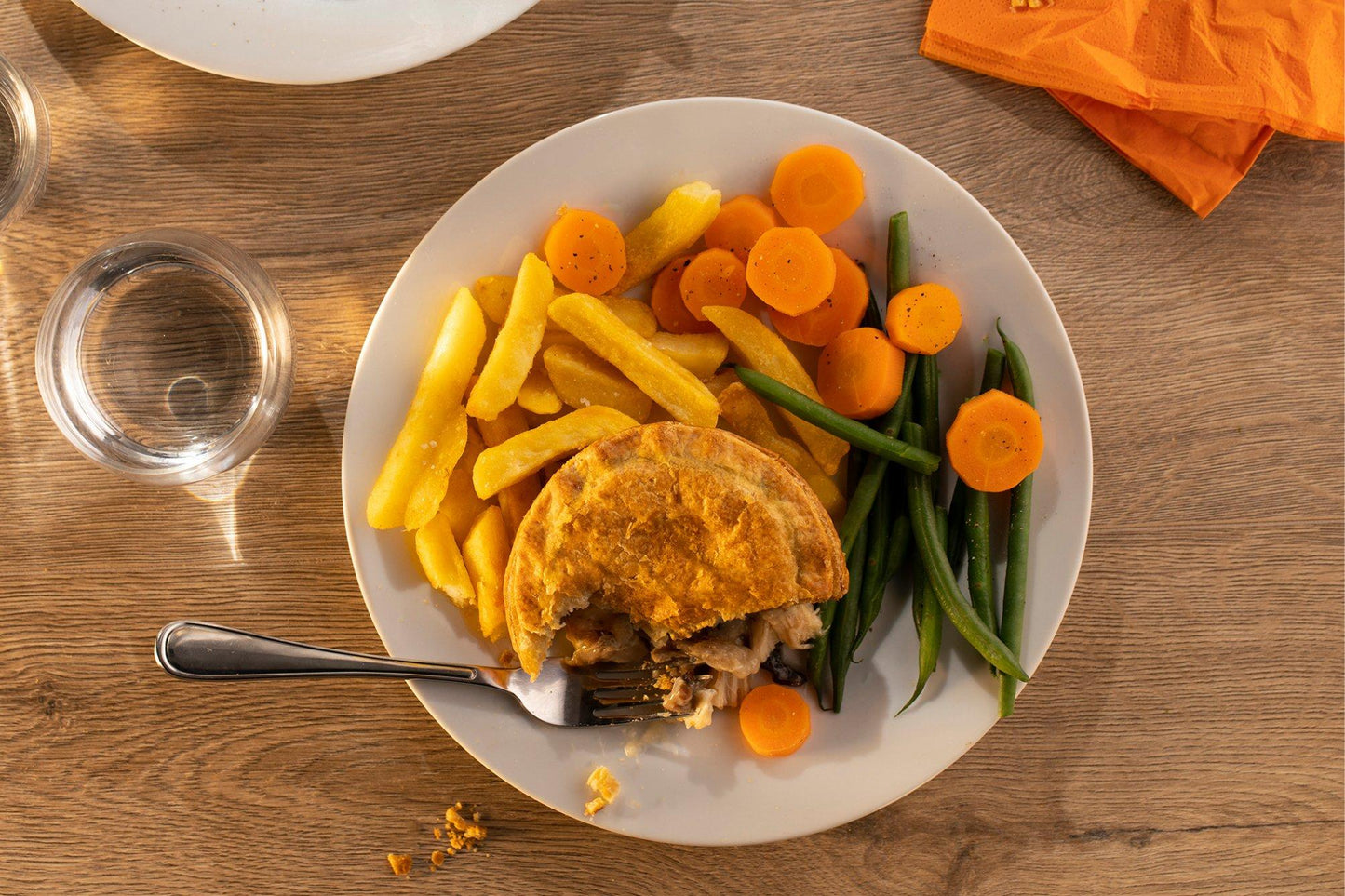 Pukka Individually Wrapped Baked Chicken & Mushroom Pies 1 x 36 Ready Meals Asetena Pa 