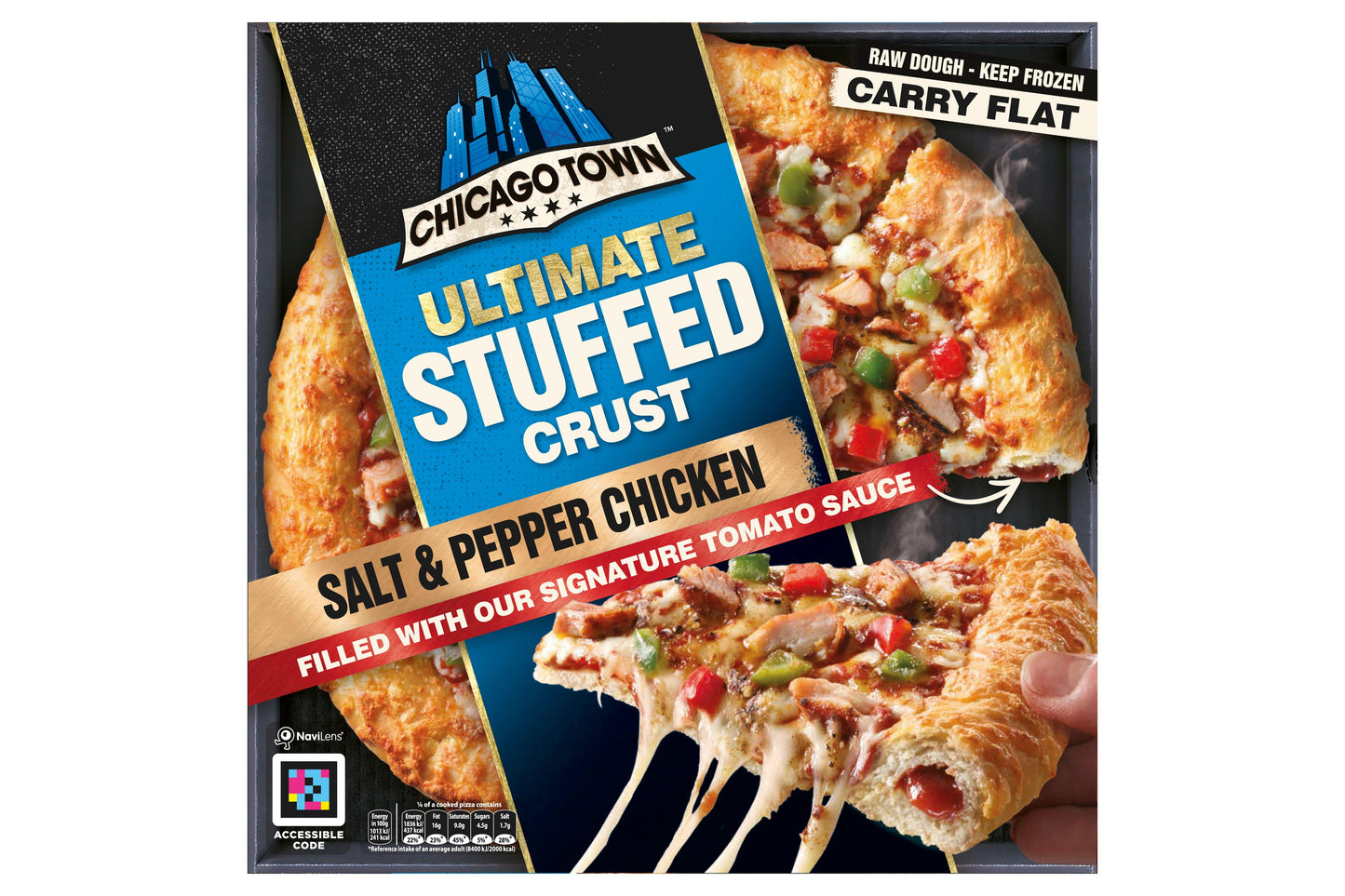 Chicago Town Weekender Tomato Stuffed Crust Salt & Pepper Chicken Pizza 30cm 1 x 9 Ready Meals Asetena Pa 