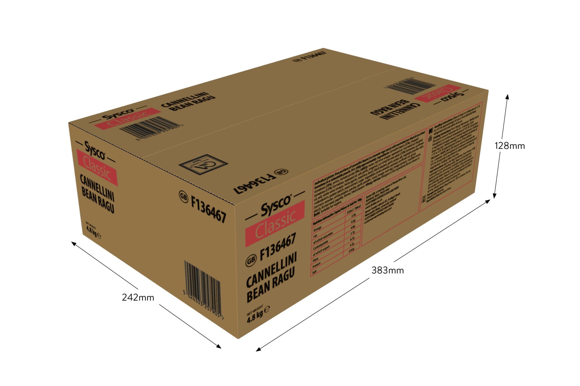 Sysco Classic Pancetta Alfredo Sauce 24 x 200g Ready Meals Asetena Pa 