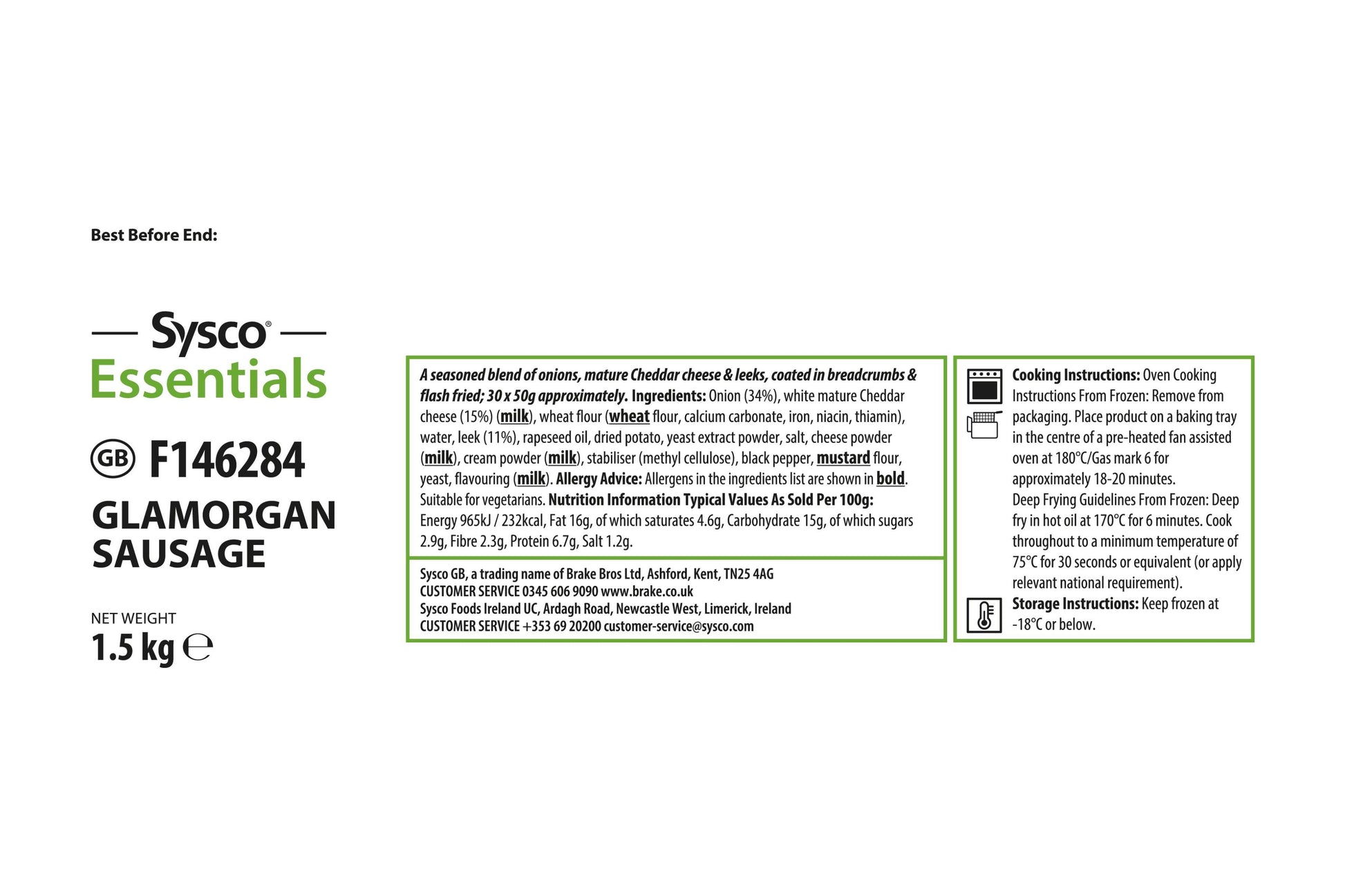Sysco Classic Vegetable Kyiv 36 x 140g Ready Meals Asetena Pa 