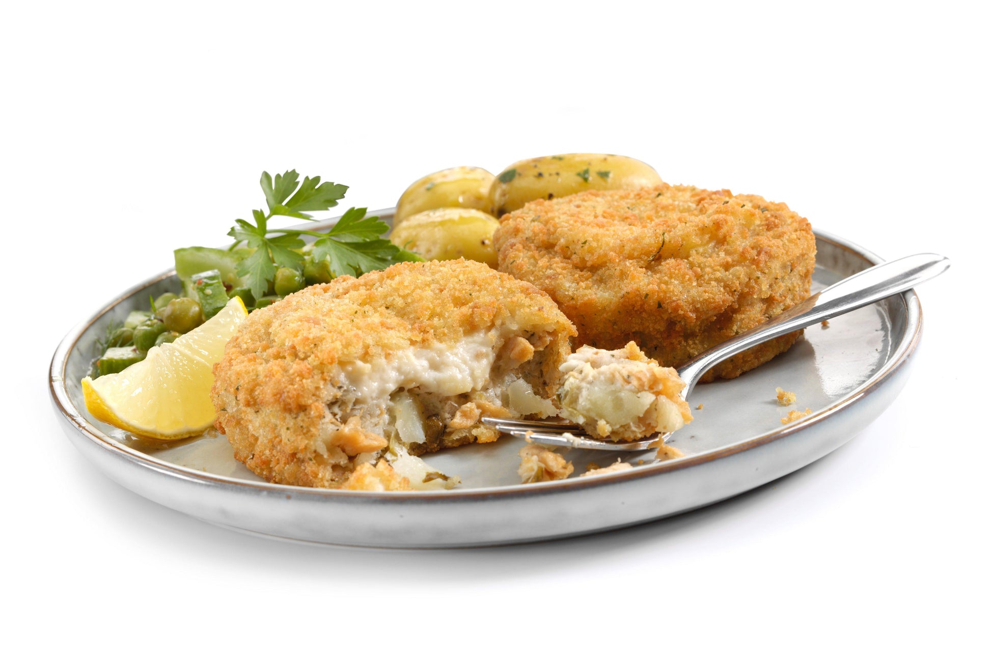 Sysco Premium Fishless Fishcake 30 x 140g Ready Meals Asetena Pa 