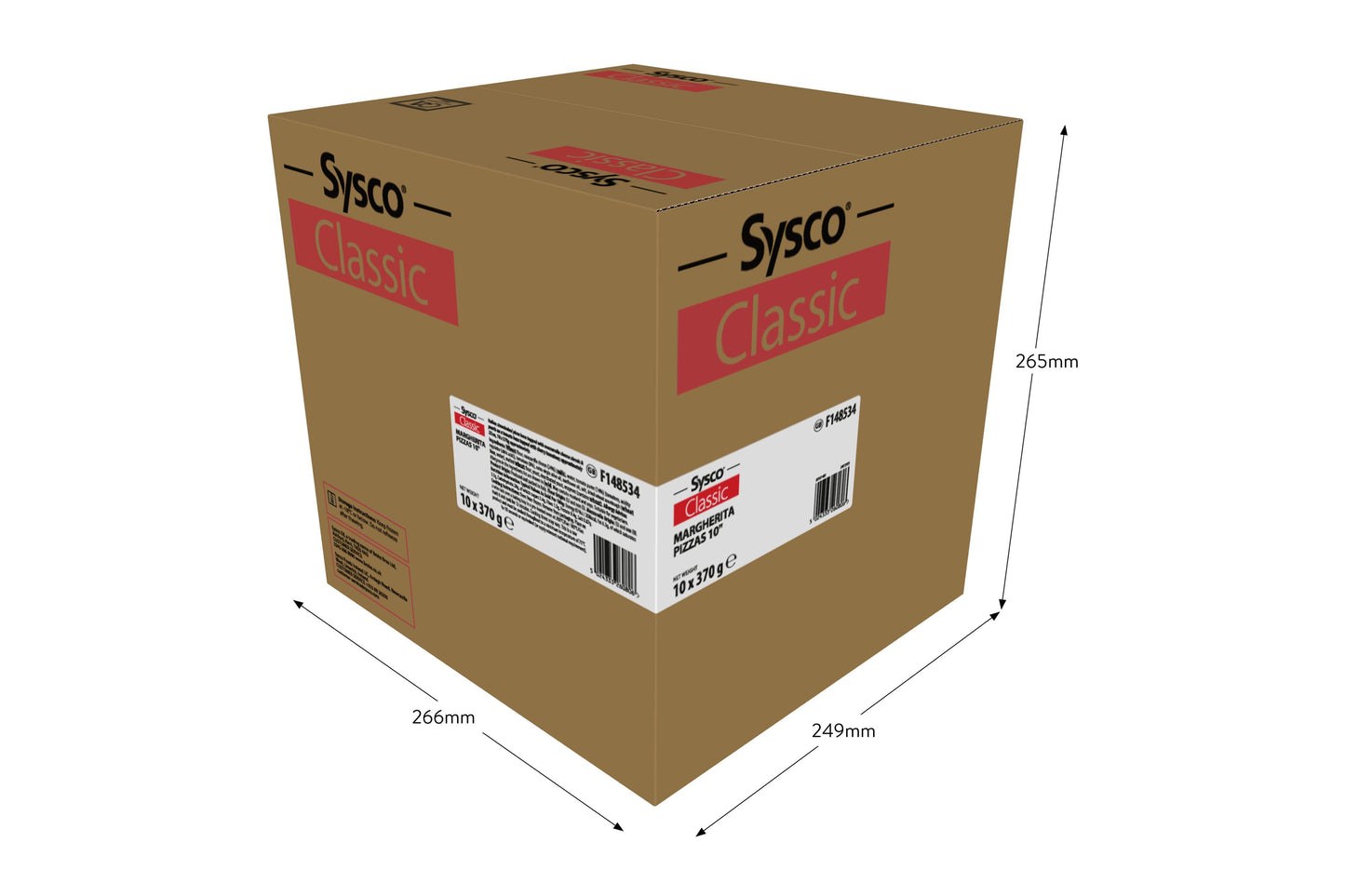 Sysco Classic Margherita Pizzas 10" 1 x 10 Ready Meals Asetena Pa 