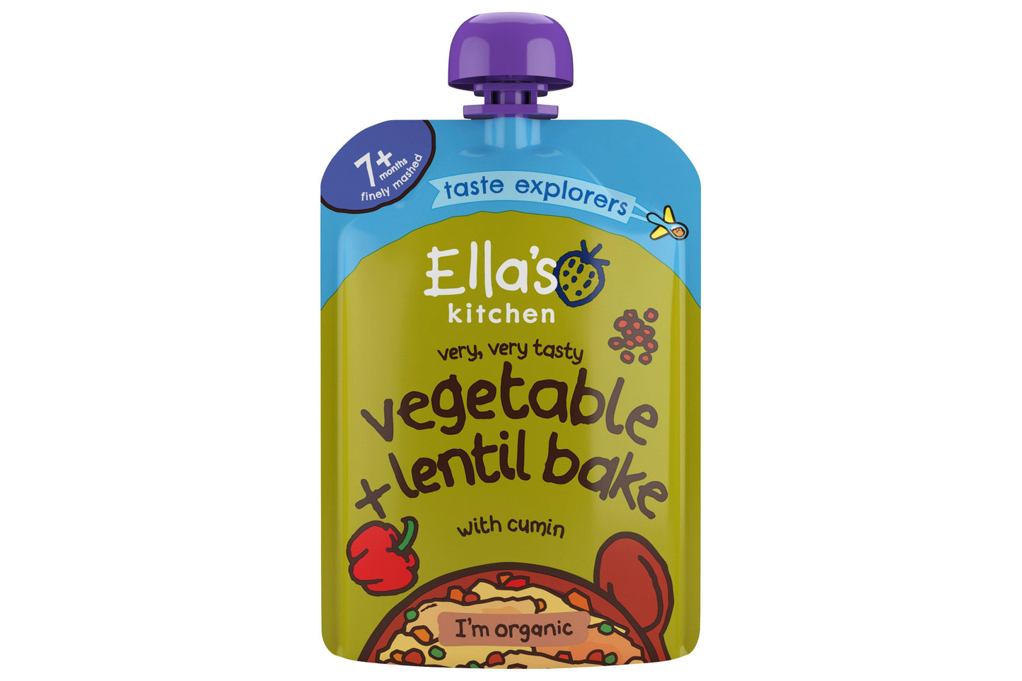 Ella's Kitchen Vegetable Lentil Bake 6 x 130g Ready Meals Asetena Pa 