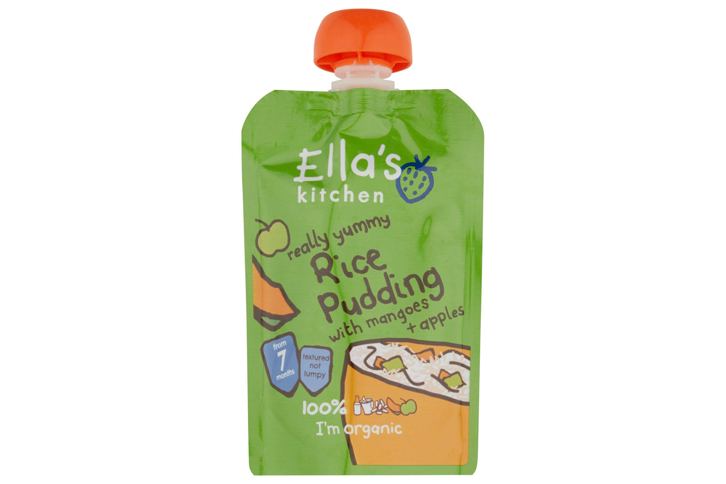 Ella's Kitchen Rice Pudding Mango Apple 6 x 80g Ready Meals Asetena Pa 