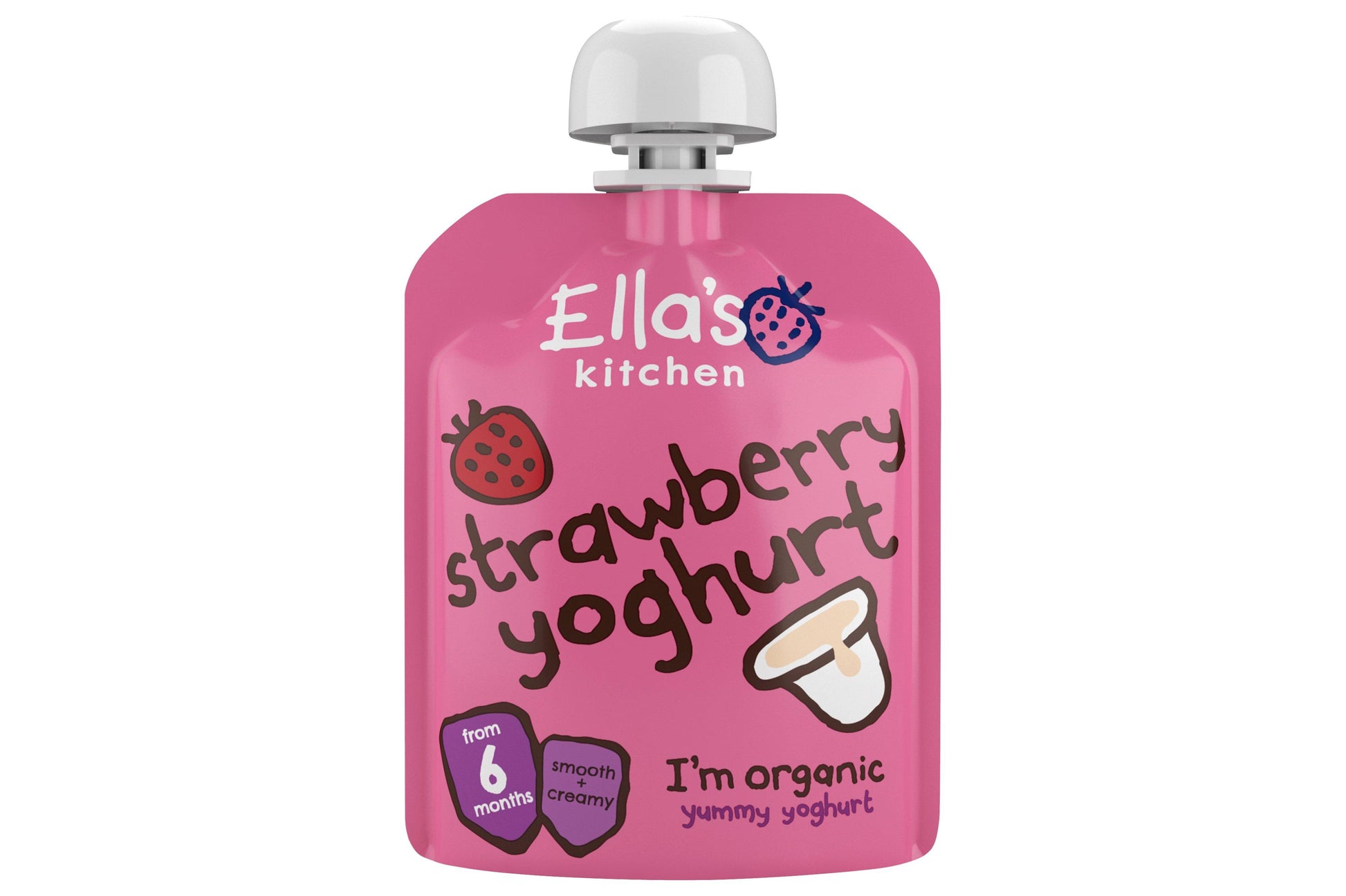 Ella's Kitchen Strawberry Greek Yoghurt 6 x 90g Ready Meals Asetena Pa 