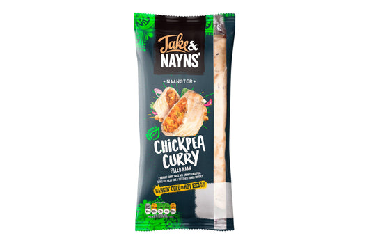 Jake & Nayns' Chickpea Curry Filled Naanster 15 x 185g Ready Meals Asetena Pa 