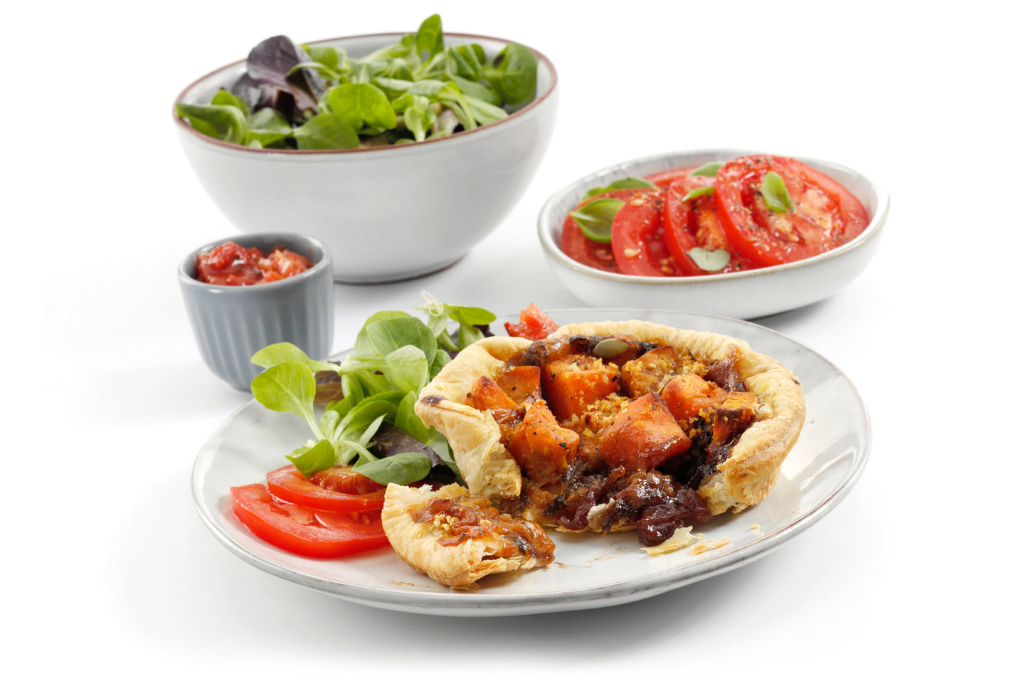 Sysco Simply Plant Based Sweet Potato & Red Onion Marmalade Seeded Tart 1 x 24 Ready Meals Asetena Pa 