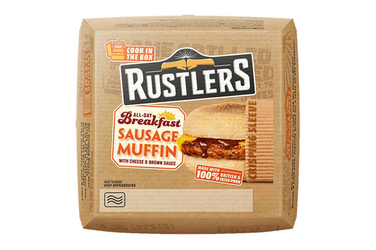 Rustlers All Day Breakfast Sausage Muffin 4 x 133g Ready Meals Asetena Pa 