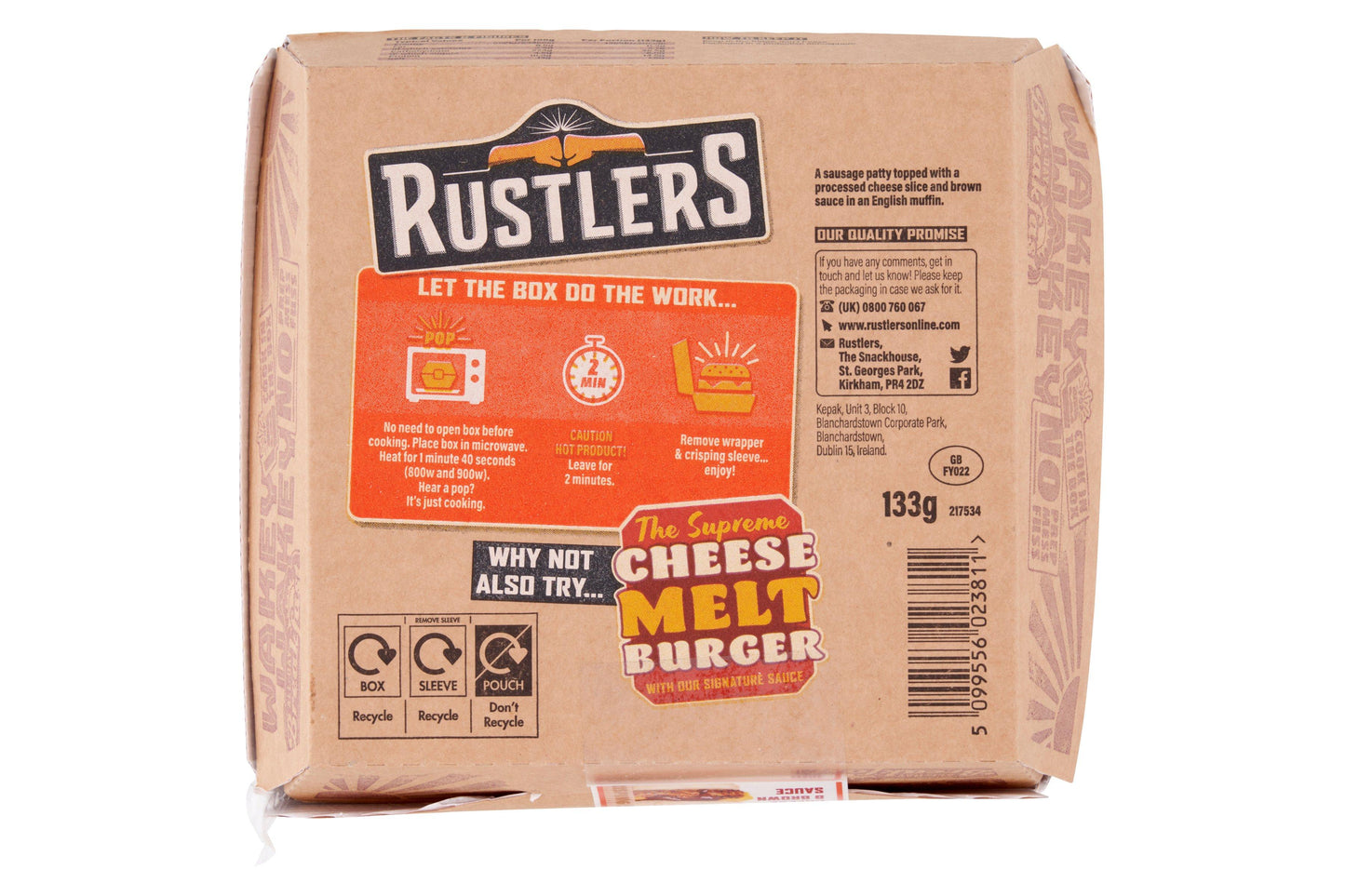 Rustlers All Day Breakfast Sausage Muffin 4 x 133g Ready Meals Asetena Pa 