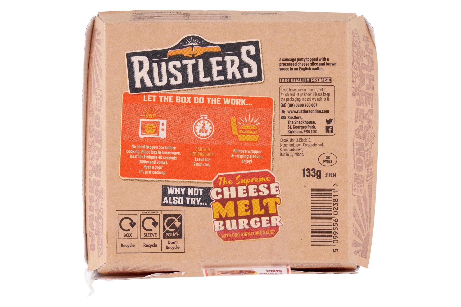 Rustlers All Day Breakfast Sausage Muffin 4 x 133g Ready Meals Asetena Pa 
