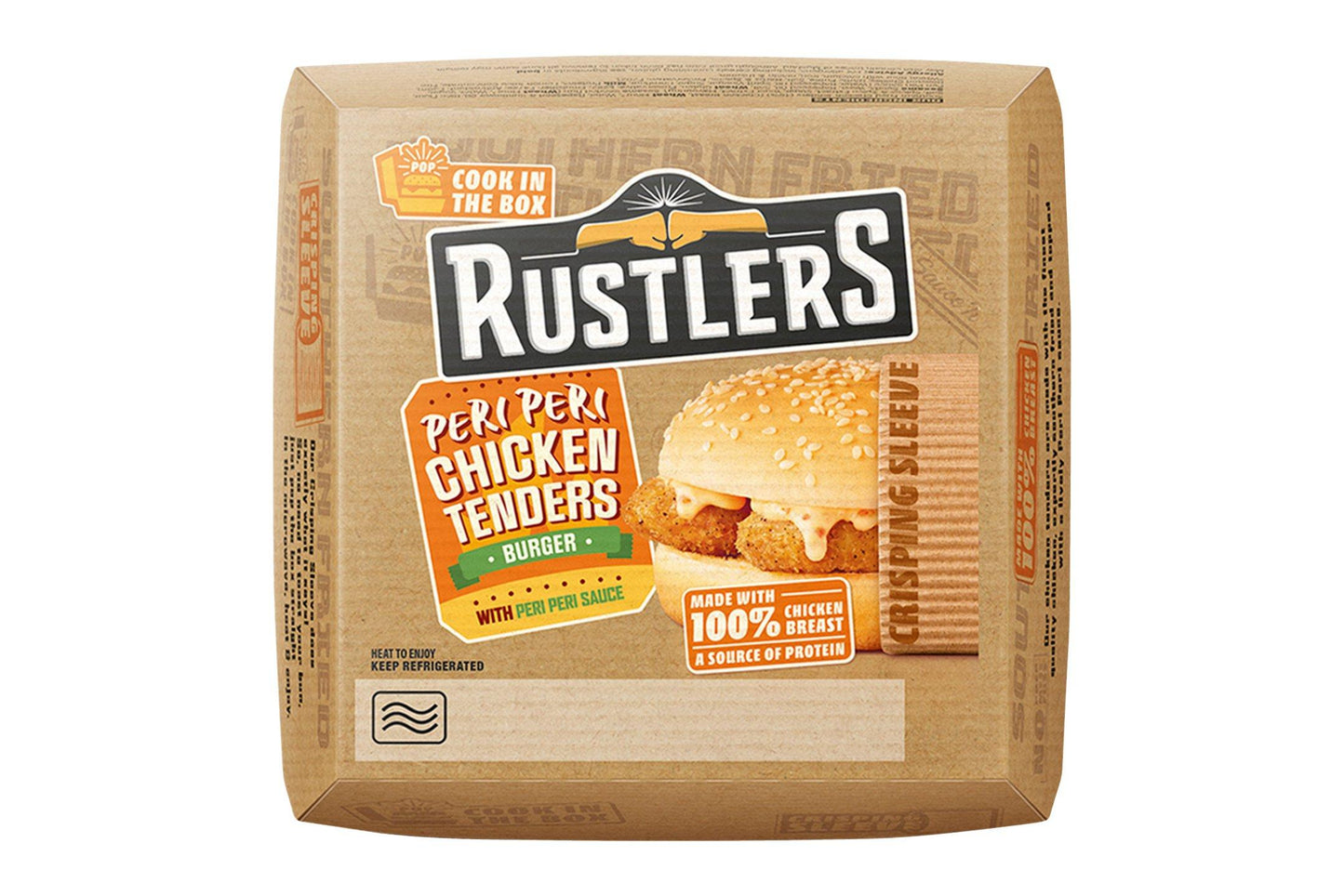 Rustlers Peri Peri Chicken Tenders Burger 4 x 129g Ready Meals Asetena Pa 