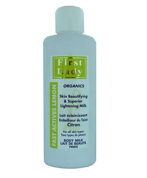 FIRST LADY ORGANICS FAST ACTIVES LEMON BODY MILK 750 ml Skin Moisturizing Asetena Pa 