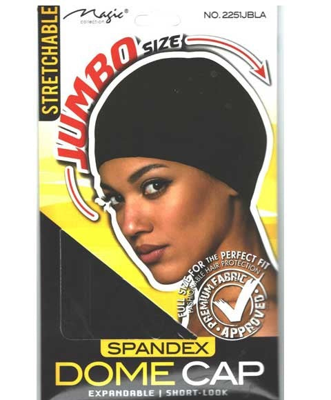 MAGIC COLLECTION SPANDEX DOME CAP 2251JBLA Jumbo size Color Black Durags and Caps Asetena Pa 