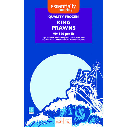 Essentially Catering Large King Prawns 90/120   2Kg × 5