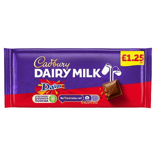Cadbury Dairy Milk Daim Block   18x120g