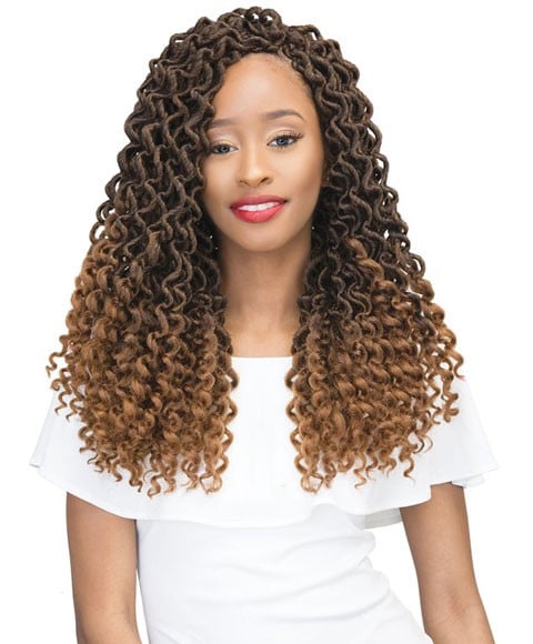 2 X MAMBO SYN CURLY BOHEMIAN LOCS 18 Color 2 Hair for Braid Extensions Asetena Pa 
