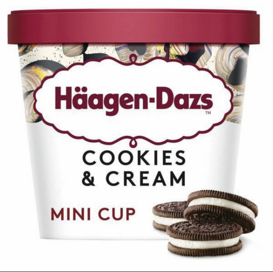 Haagen-Dazs Cookies & Cream Minicups 24x95ml 24x95ml