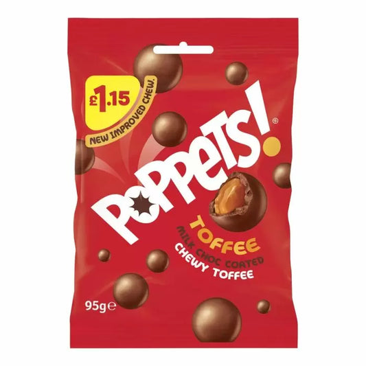 Poppets Milk Chocolate Toffee   10x95g