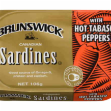 Brunswick Sardines Hot Peppers  12x106g