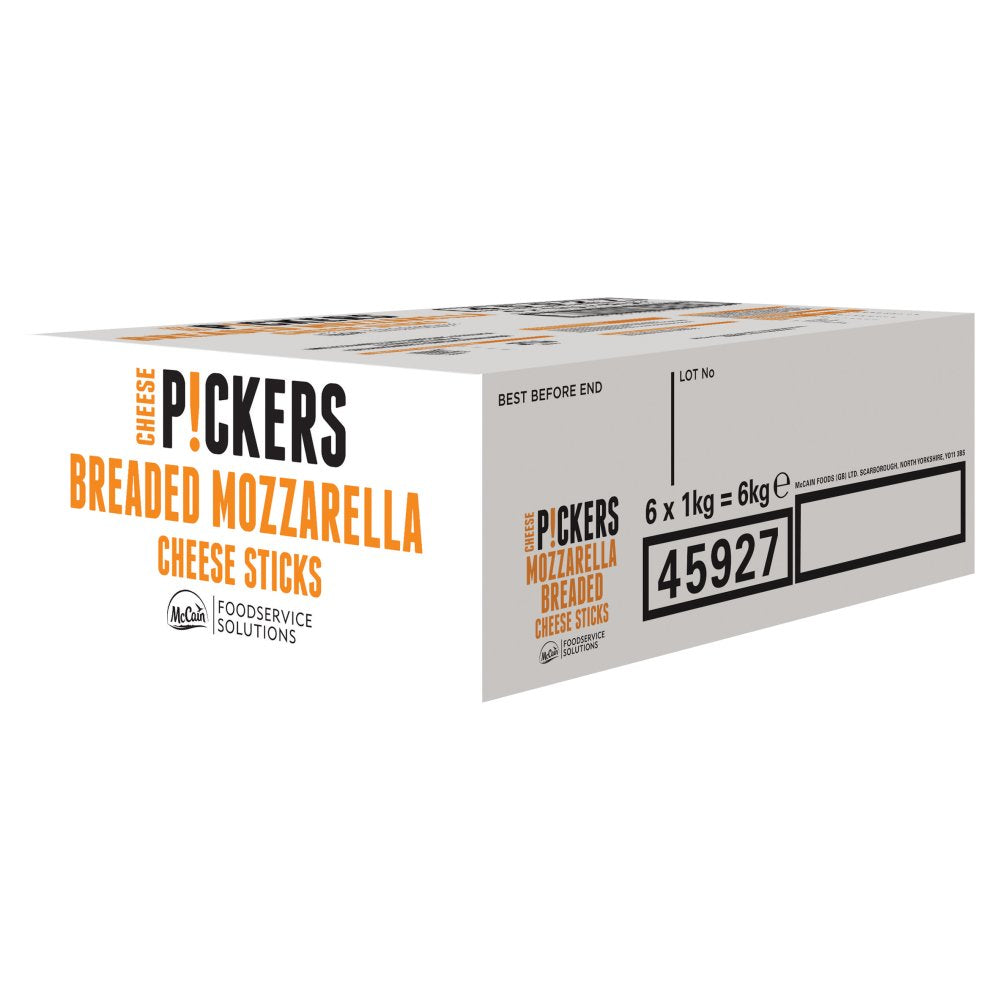 McCain Foodservice Solution Cheese Pickers Breaded Mozzarella Cheese Sticks 1kg