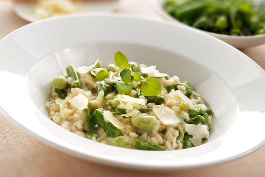 Brakes Asparagus, Broad Bean & Roasted Garlic Risotto 12 x 350g Ready Meals Asetena Pa 