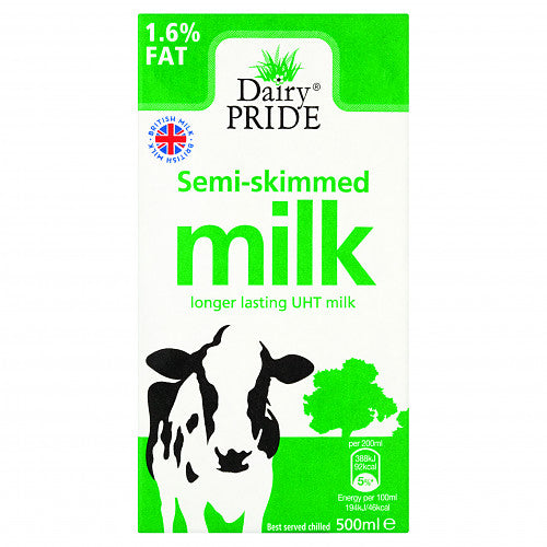 Dairy Pride Semi-Skimmed Milk 1 Litre   1Ltr × 12 × 1