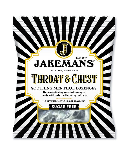 Jakemans Throat & Chest Sugarfree  12x50g