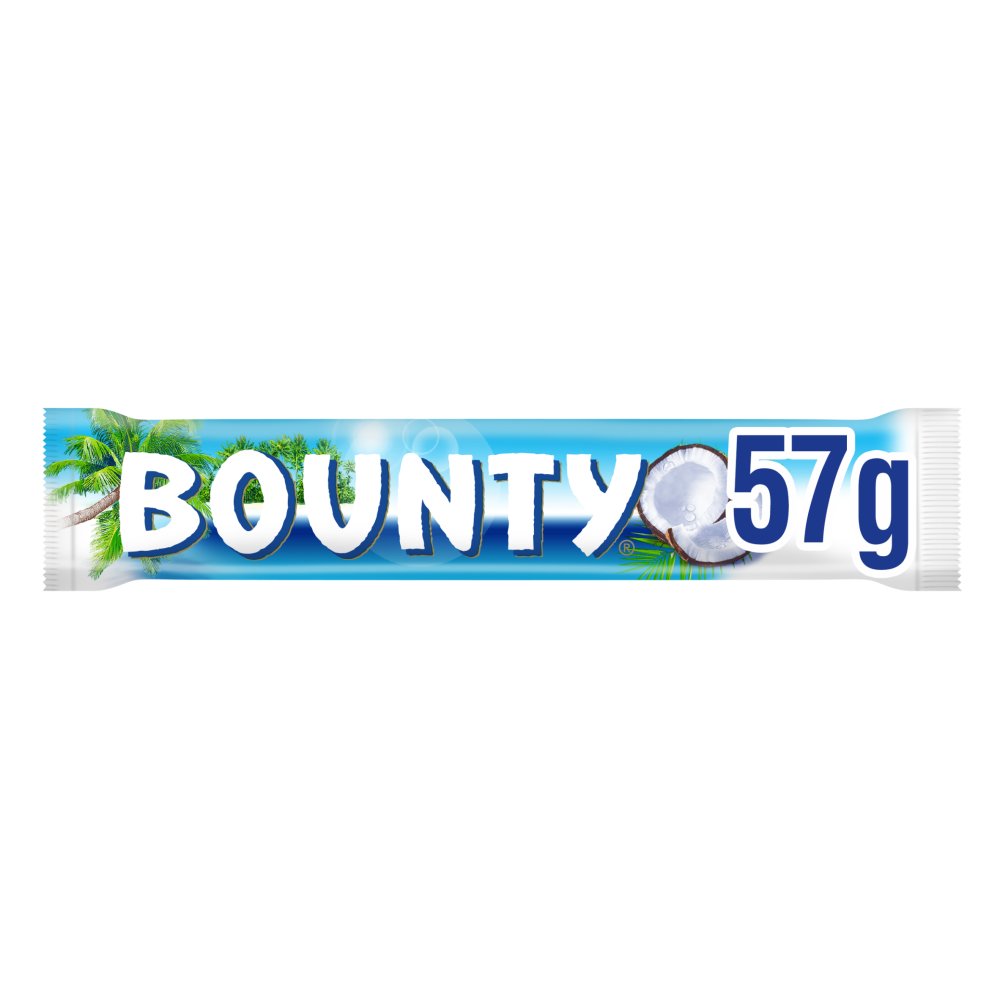 Bounty Coconut & Milk Chocolate Snack Bar Duo 57g Box Of 24